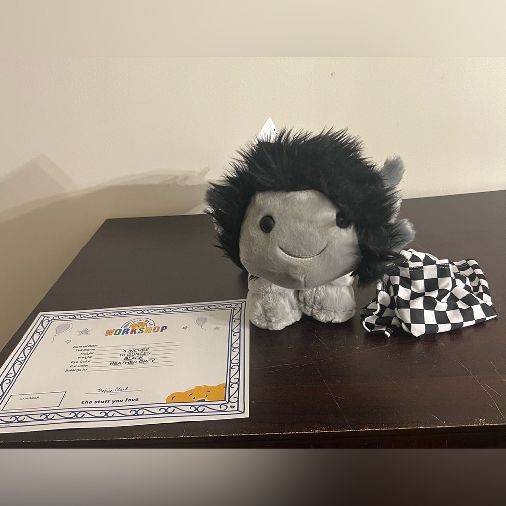 Emo Axolotl build a bear New Bab Stuffed April Fools-IN HAND